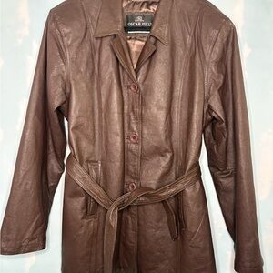 Oscar Piel Brown Leather Jacket